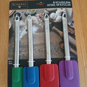 Bombay Stainless Steel Spatulas x 4 New